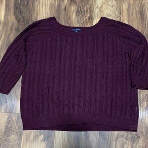 American Eagle Outfitters Deep Burgundy Sweater